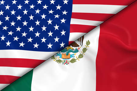 Resultado de imagen para imagen de banderas de mexico y estados unidos