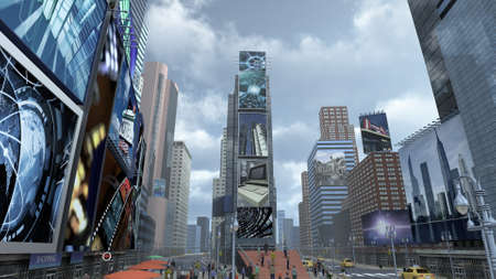 終末論的な時間広場のニューヨーク マンハッタンの上空 Ufo の外国人 3 D レンダリング の写真素材 画像素材 Image 終末論的な時間広場のニューヨーク マンハッタンの上空 Ufo の外国人 3 D レンダリング の写真素材 画像素材 Image