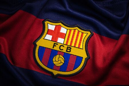 FRANCE - JANUARY 21, 2020. - FC Barcelona, Spanish Football Club, Logo On  Jersey Royalty-Vrije Foto, Plaatjes, Beelden En Stock Fotografie. Image  139963726.