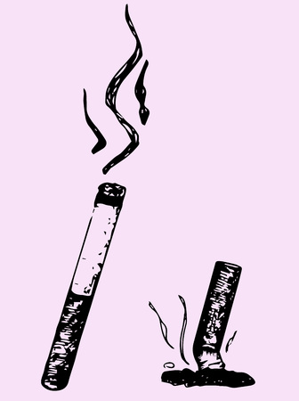 タバコとピンク色の背景に分離されて消滅タバコ のイラスト素材 ベクタ Image タバコとピンク色の背景に分離されて消滅タバコ のイラスト素材 ベクタ Image