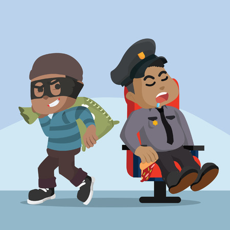 脂肪アフリカの警察睡眠アフリカの泥棒簡単に良い盗み良い ストックイラスト のイラスト素材 ベクタ Image 脂肪アフリカの警察睡眠アフリカの泥棒簡単に良い盗み良い ストックイラスト のイラスト素材 ベクタ Image