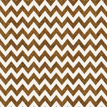 pattern with gold glitter textured chevron print on white background