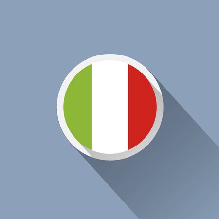イタリア国旗のアイコンがフラット 国イタリア国旗イラストや国民のイタリア要素ベクトルのイラスト素材 ベクタ Image