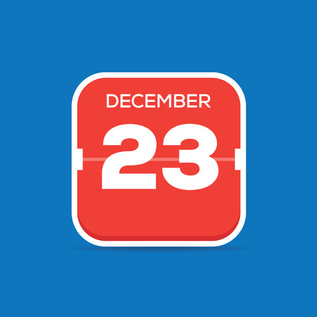 Icono Plano Del Calendario 23 De Diciembre Ilustraciones svg, vectoriales, clip art vectorizado libre de derechos. Image 101737658