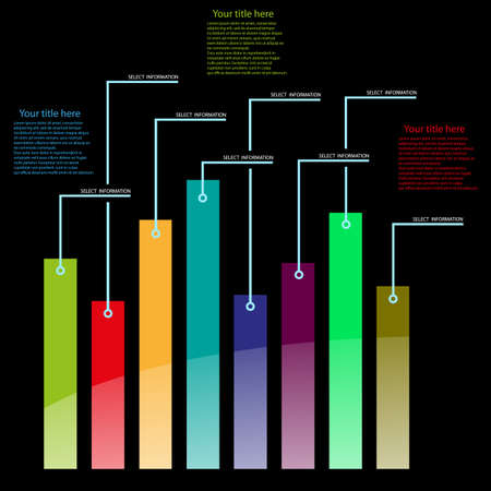 Vector informative statistics template