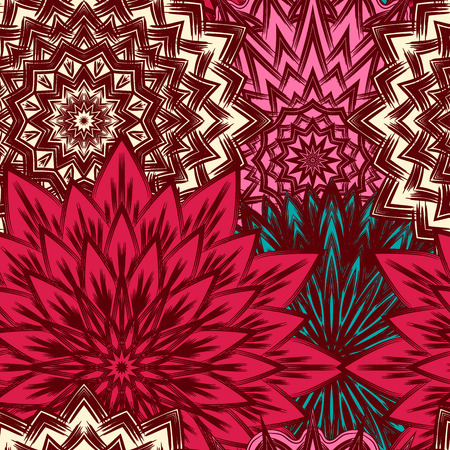 シームレス花柄背景です 幾何学模様手作り自然民族生地背景パターンの花を持つ テキスタイル デザインのテクスチャです 装飾的な色の芸術 ベクトル のイラスト素材 ベクタ Image シームレス花柄背景です 幾何学模様手作り自然民族生地背景パターンの花を持つ テキスタイル デザインのテクスチャです 装飾的な色の芸術 ベクトル のイラスト素材 ベクタ Image