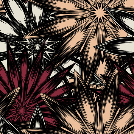 シームレス花柄背景です 幾何学模様手作り自然民族生地背景パターンの花を持つ テキスタイル デザインのテクスチャです 装飾的なカラフルなアート ベクトル のイラスト素材 ベクタ Image シームレス花柄背景です 幾何学模様手作り自然民族生地背景パターンの花を持つ テキスタイル デザインのテクスチャです 装飾的なカラフルなアート ベクトル のイラスト素材 ベクタ Image