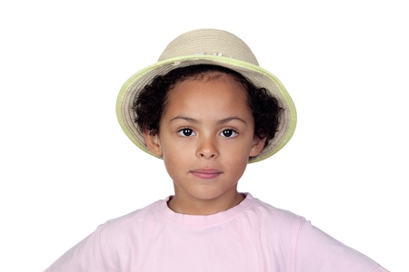 Pensive Enfant Latin Isolé Sur Fond Vert Banque D'Images Et Photos Libres De Droits. Image 17477991.