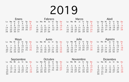 english calendar template for year 2019 set of 12 months stock 12 month calendar template 2019