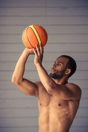 Muscular black nude basketball players — img 11