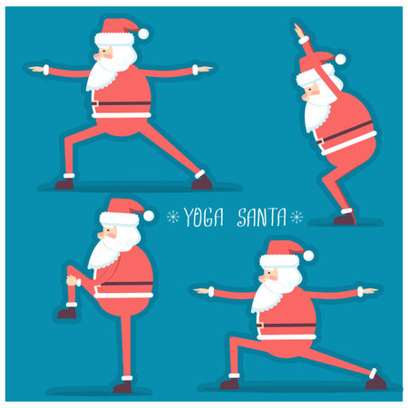 Vettoriale Babbo Natale Si Trova Nella Posizione Del Loto Babbo Natale E Impegnato Nello Yoga Illustrazione Vettoriale In Stile Cartoon Santa Isolato Su Sfondo Bianco Image 90744596