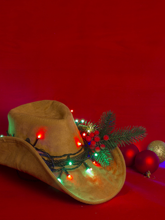 christmas cowboy hat