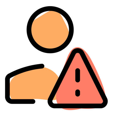 Warning with exclamation sign layout for online phishing scam