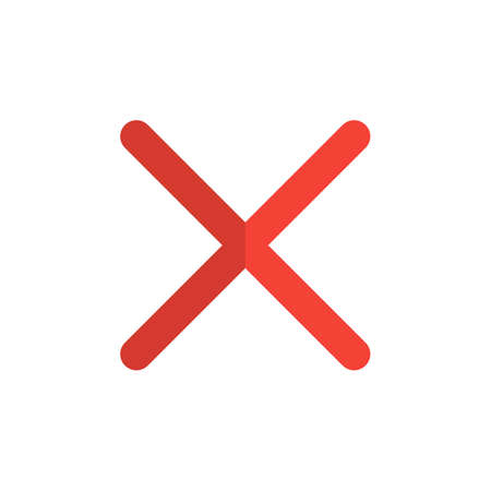 Close cross symbol for discontinued and invalid