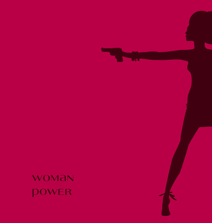 銃を持つ女性のシルエットのベクター イラストです スパイ エージェントの概念 ファッションの女の子のフィギュア のイラスト素材 ベクタ Image 銃を持つ女性のシルエットのベクター イラストです スパイ エージェントの概念 ファッションの女の子のフィギュア のイラスト素材 ベクタ Image