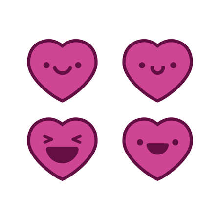 ハッピーハート顔文字 かわいいキャラクター のイラスト素材 ベクタ Image ハッピーハート顔文字 かわいいキャラクター のイラスト素材 ベクタ Image