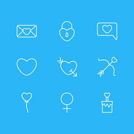 9 情熱アイコンのベクター イラストです 矢印 メッセンジャー 装飾 その他の要素の編集可能なパック のイラスト素材 ベクタ Image