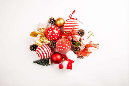 set of different christmas decorations closeup shot top view flat lay stock photo - Different Christmas Decorations set of different christmas decorations closeup shot top view flat lay stock photo - Different Christmas Decorations