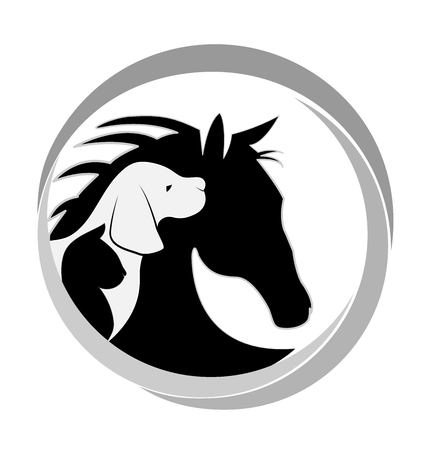 犬猫と馬のロゴ デザイン ベクトル画像 のイラスト素材 ベクタ Image 犬猫と馬のロゴ デザイン ベクトル画像 のイラスト素材 ベクタ Image