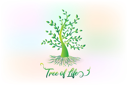 Logo tree of life ecology icon symbol