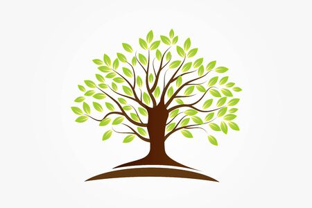 Tree logo symbol of life vector image design Фото со стока