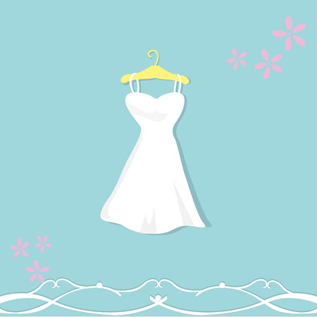 Wedding Dress Hanger Cliparts, Stock Vector and Royalty Free Wedding Dress  Hanger Illustrations