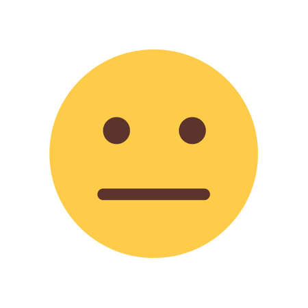黄色の漫画顔悲しい動揺絵文字人感情アイコン フラット ベクトル図のイラスト素材 ベクタ Image 8115
