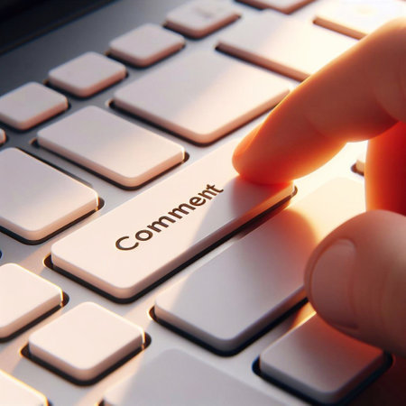 White computer keyboard with comment keys generative ai illustration