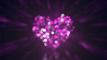 ゴールド輝くハート コンピューター生成された抽象的な背景 の写真素材 画像素材 Image