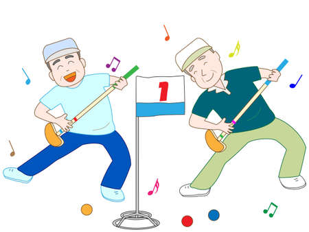 Alter Mann Golf Zu Geniessen Lizenzfrei Nutzbare Vektorgrafiken Clip Arts Illustrationen Image