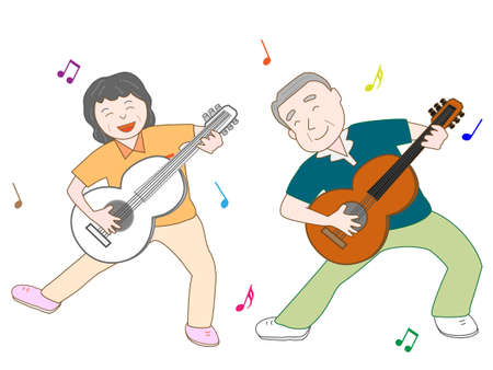 高齢者の合唱のイラスト素材 ベクタ Image 高齢者の合唱のイラスト素材 ベクタ Image