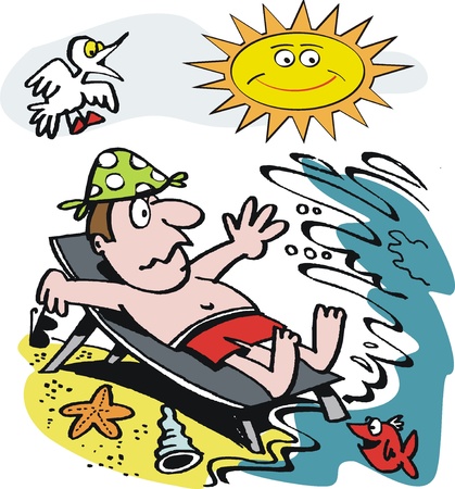Mann Und Frau Im Liegestuhl Clipart sdatec.com