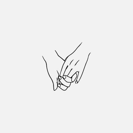 Dibujo De La Celebracion De Las Manos Aisladas Sobre Fondo Blanco Simbolo De Amor Citas Relacion Cercana Intimidad Y Romance Dibujado A Mano Ilustracion Vectorial En Blanco Y Negro Ilustraciones Vectoriales Clip