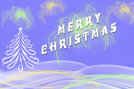 picture of merry christmas written beside white christmas tree with green and yellow fireworks bold - When Was White Christmas Written picture of merry christmas written beside white christmas tree with green and yellow fireworks bold - When Was White Christmas Written