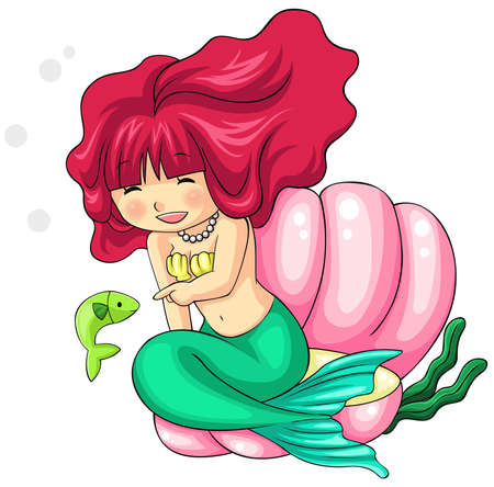 かわいい漫画マーメイド キャラクター デザイン のイラスト素材 ベクタ Image かわいい漫画マーメイド キャラクター デザイン のイラスト素材 ベクタ Image