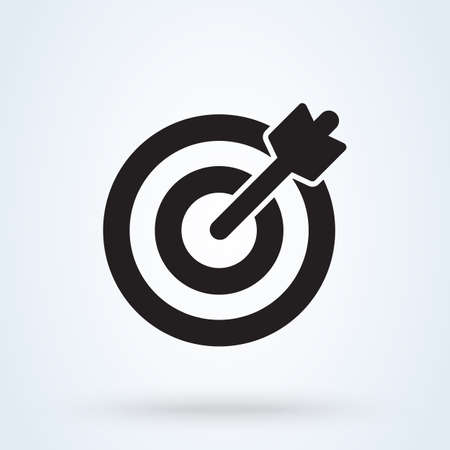 Target and arrow icon. vector Simple modern design illustration.