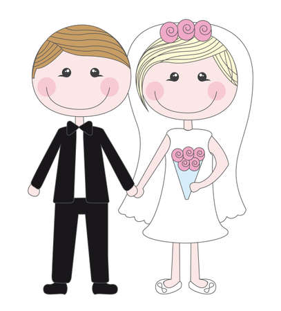 かわいい夫隔離されたベクトルのイラスト ちょうど結婚 のイラスト素材 ベクタ Image かわいい夫隔離されたベクトルのイラスト ちょうど結婚 のイラスト素材 ベクタ Image