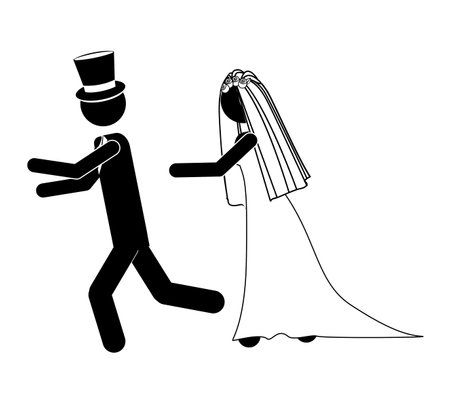 Wedding design over white background vector illustration