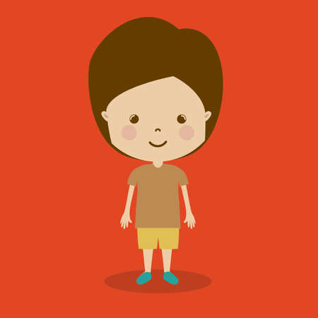 boy design over red background vector illustration royalty free