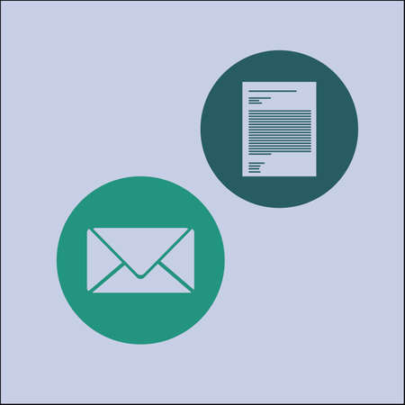 Email design over gray background