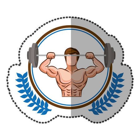 男ウエイトリフティング競技中のベクトル図とカラフルな絵文字 のイラスト素材 ベクタ Image 男ウエイトリフティング競技中のベクトル図とカラフルな絵文字 のイラスト素材 ベクタ Image
