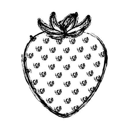 イチゴ果実ベクトル イラストの白黒パターンの白い背景のイラスト素材 ベクタ Image イチゴ果実ベクトル イラストの白黒パターンの白い背景のイラスト素材 ベクタ Image