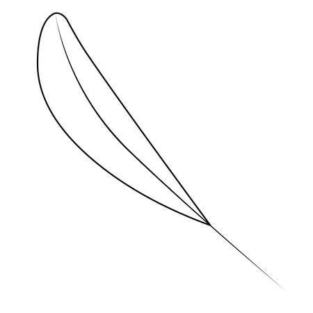 葉披針形のベクトル イラストの白黒のぼやけたシルエット のイラスト素材 ベクタ Image