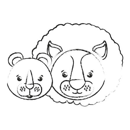 赤の色合いのかわいいライオンと雌ライオン動物ベクトル イラストです のイラスト素材 ベクタ Image 赤の色合いのかわいいライオンと雌ライオン動物ベクトル イラストです のイラスト素材 ベクタ Image