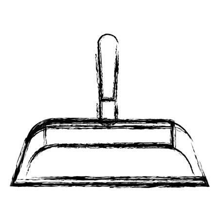 モノクロで木の棒を持つ手ちりとりぼやけたシルエット ベクトル図のイラスト素材 ベクタ Image 5416