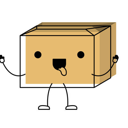 カラフルなシルエットベクトルイラストで可愛いダンボール箱を開きます のイラスト素材 ベクタ Image カラフルなシルエットベクトルイラストで可愛いダンボール箱を開きます のイラスト素材 ベクタ Image