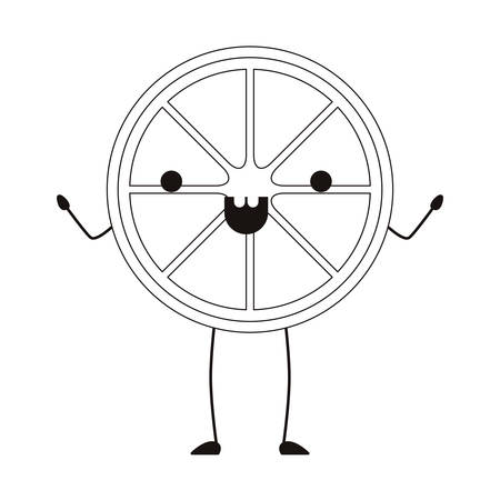 オレンジの新鮮で柑橘系のフルーツキャラクターベクターイラストデザインのイラスト素材 ベクタ Image