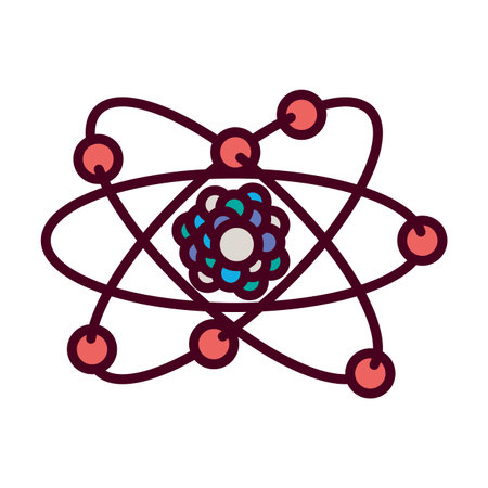 atom structure with colorful elements clip art preview