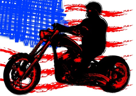 ハーレー ダビッドソンとライダー 黒と白のイラスト ベクターのイラスト素材 ベクタ Image 5340