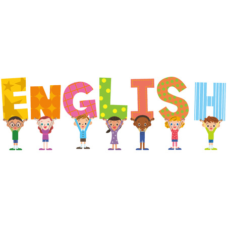 English title and children Illustration